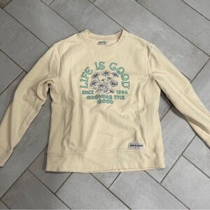 Life is Good Cream Fleece Women’s Sweater